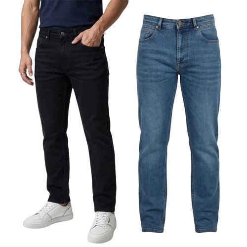 Jeans uomo elasticizzato gamba