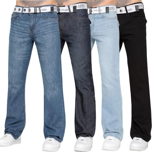 Jeans uomo bootcut kruze gamba - jeans,