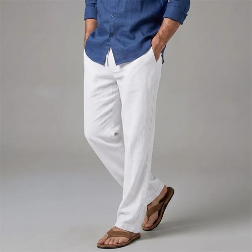 Pantalone uomo cotone lino
