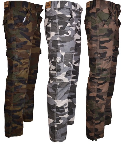 Pantalone uomo mimetico cargo